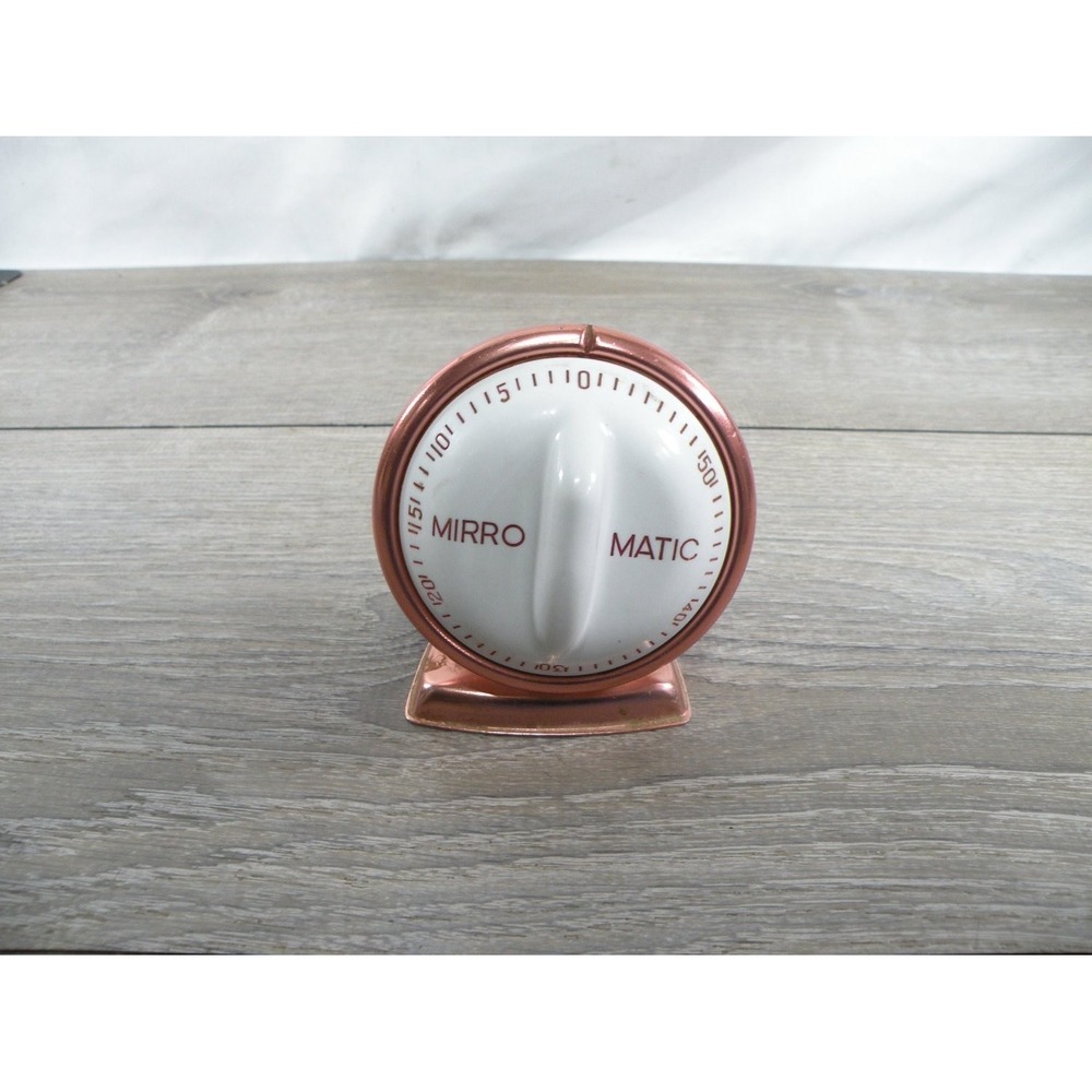 Mirro-Matic 60 Minute Timer Kitchen Copper Aluminum Mirro Vintage Mechanical